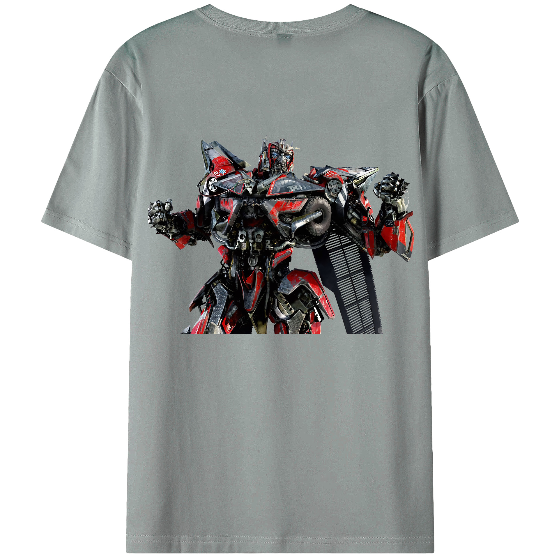 （画像用） Transformers トランスフォーマー 綿100％ メンズ半袖Tシャツ（バックプリント） 通気性